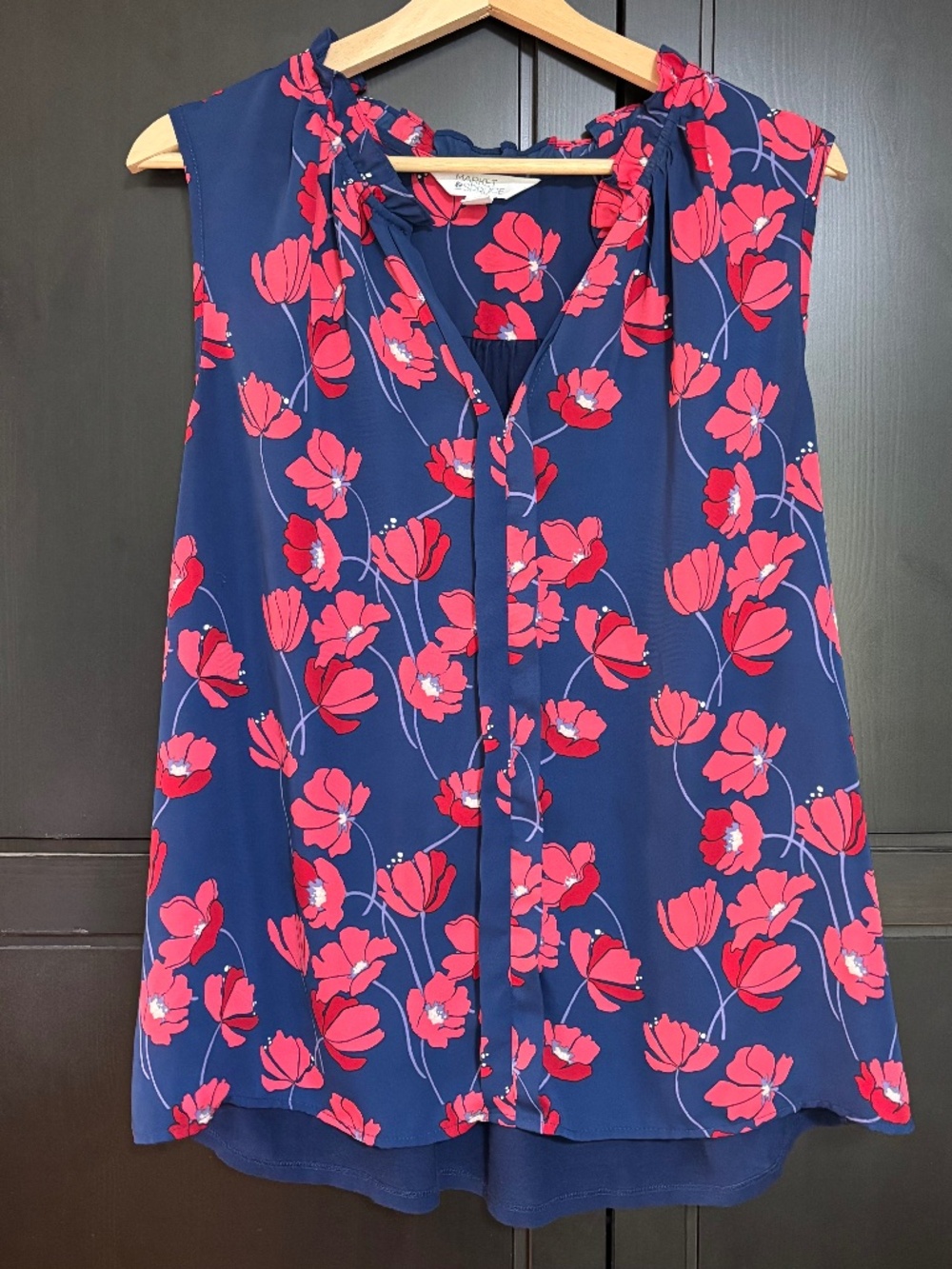 41 Hawthorn Orlee Floral Print Blouse, Size XXL